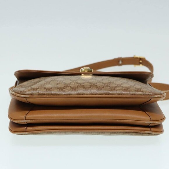 CELINE Macadam Canvas Shoulder Bag Beige Auth - Picture 6 of 16